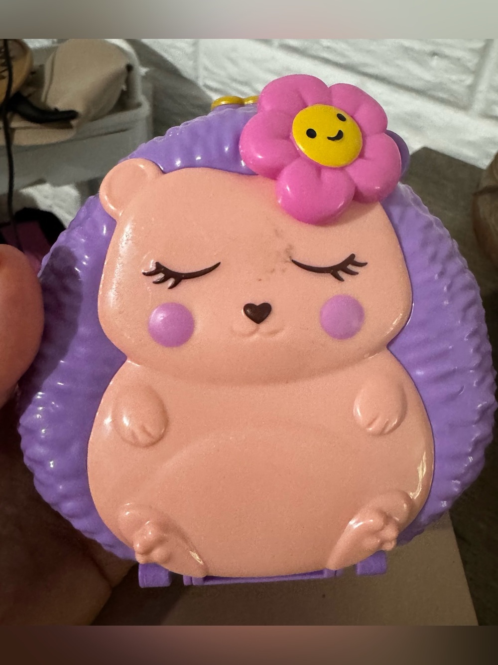 Mattel Polly Pocket Hedgehog Cafe Compact 2023 With Figures Purple Flower Toy